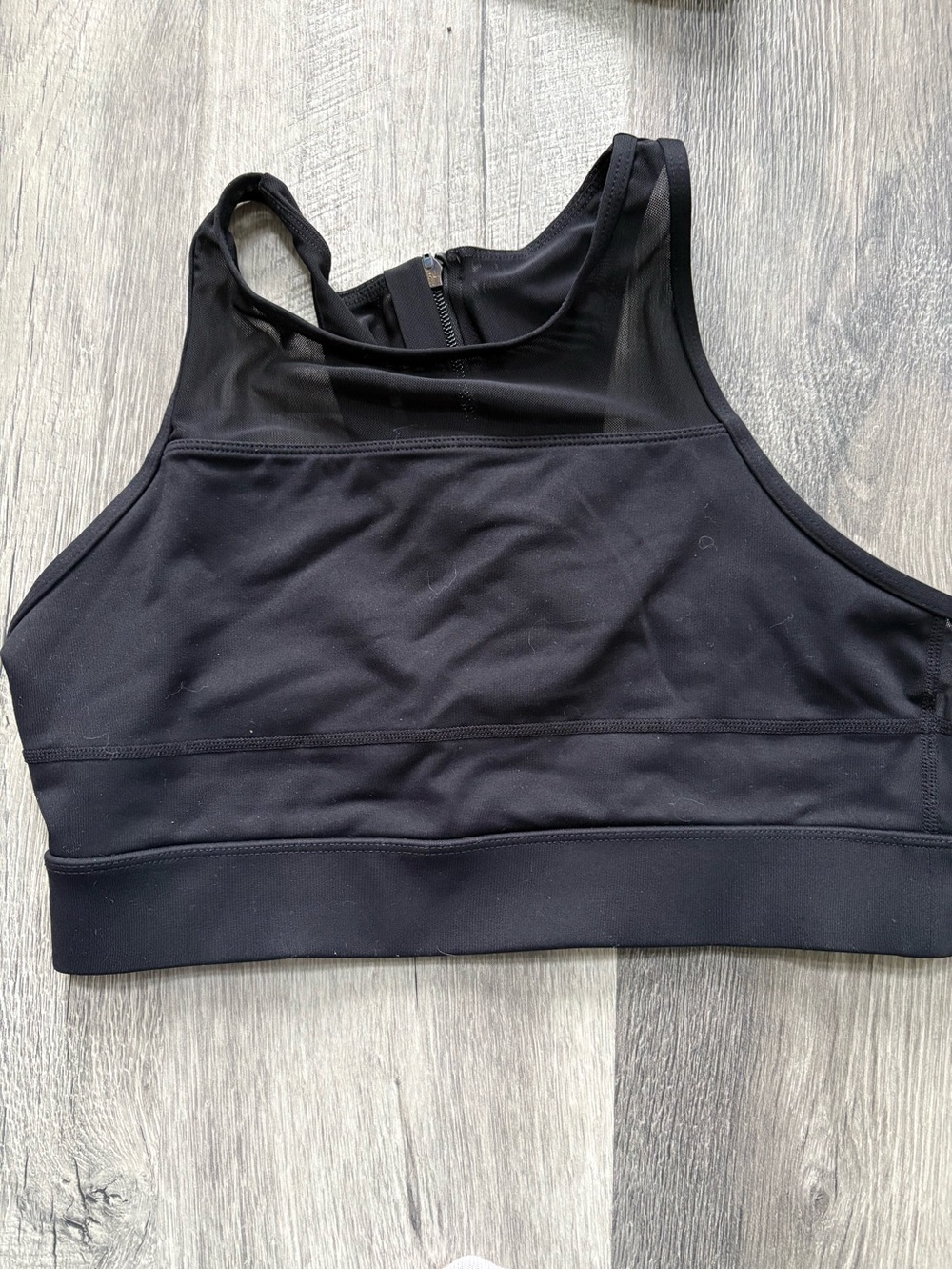 ZYIA Black High-Neck Athletic Sports Bra